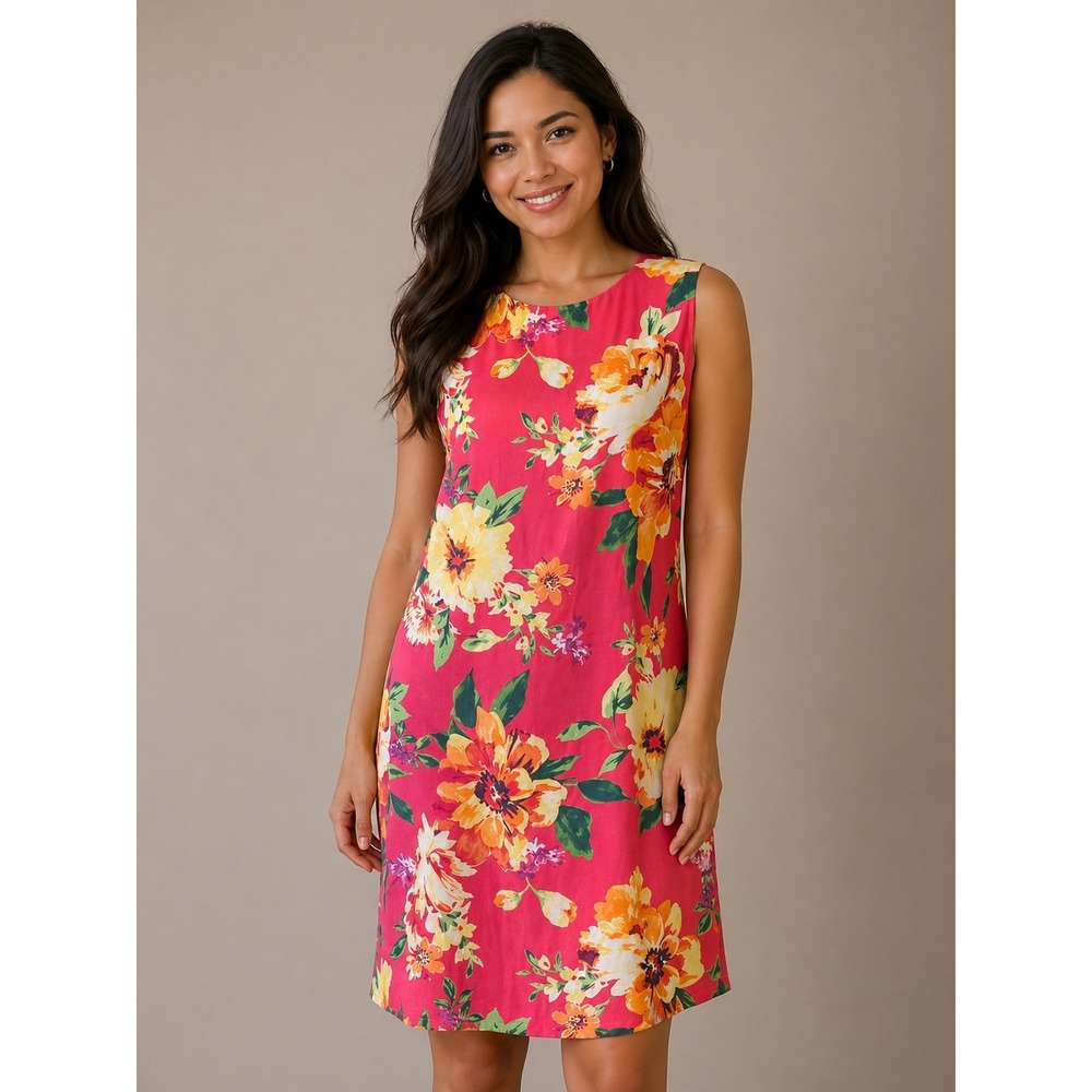 Alyx-‎ Pink and Yellow Sleeveless Tank Top Dress Size 14